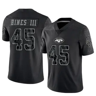 New York Jets Men's Anthony Hines III Limited Reflective Jersey - Black