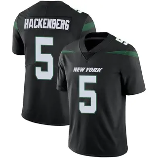 New York Jets Men's Christian Hackenberg Limited Stealth Vapor Jersey - Black