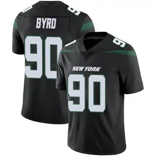 New York Jets Men's Dennis Byrd Limited Stealth Vapor Jersey - Black