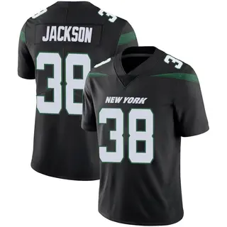 New York Jets Men's Deon Jackson Limited Stealth Vapor Jersey - Black