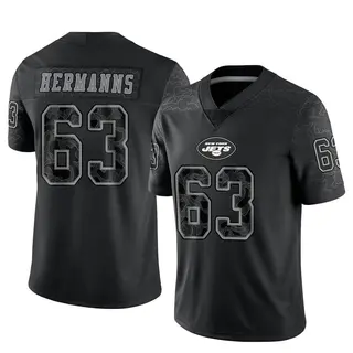 New York Jets Men's Grant Hermanns Limited Reflective Jersey - Black