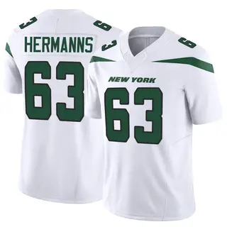 New York Jets Men's Grant Hermanns Limited Vapor F.U.S.E. Jersey - White