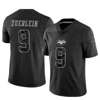 New York Jets Men's Greg Zuerlein Limited Reflective Jersey - Black