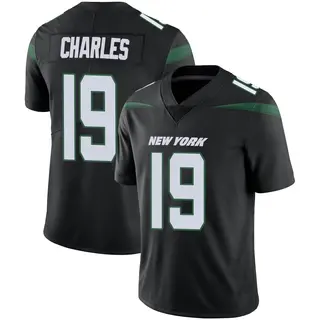 New York Jets Men's Irvin Charles Limited Stealth Vapor Jersey - Black