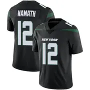 New York Jets Men's Joe Namath Limited Stealth Vapor Jersey - Black