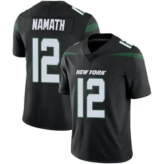 New York Jets Men's Joe Namath Limited Stealth Vapor Jersey - Black