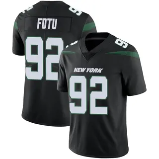 New York Jets Men's Leki Fotu Limited Stealth Vapor Jersey - Black