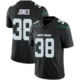 New York Jets Men's Myles Jones Limited Stealth Vapor Jersey - Black