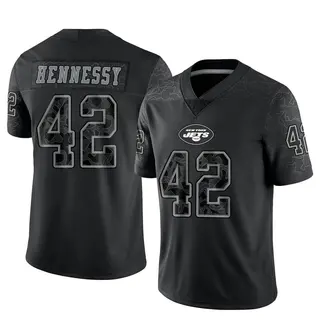 New York Jets Men's Thomas Hennessy Limited Reflective Jersey - Black