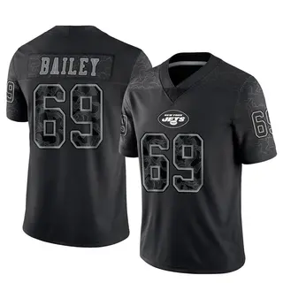 New York Jets Men's Zack Bailey Limited Reflective Jersey - Black