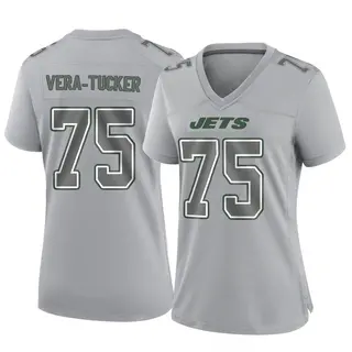 New York Jets Women's Alijah Vera-Tucker Game Atmosphere Fashion Jersey - Gray