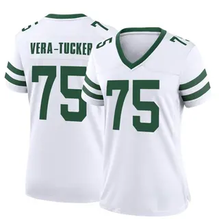 New York Jets Women's Alijah Vera-Tucker Game Legacy Jersey - White