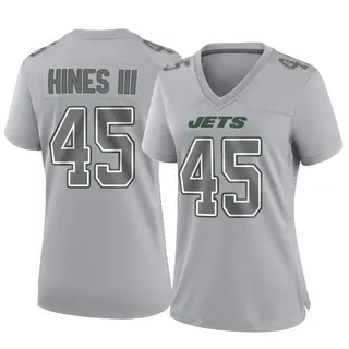 New York Jets Women's Anthony Hines III Game Atmosphere Fashion Jersey - Gray