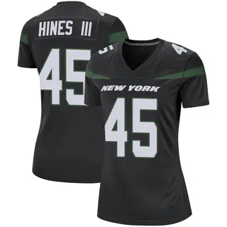 New York Jets Women's Anthony Hines III Game Stealth Jersey - Black