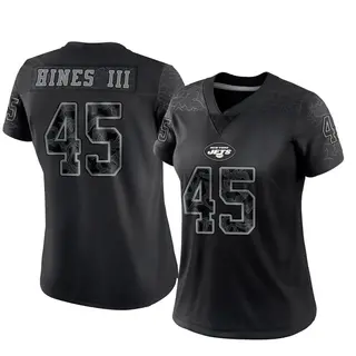 New York Jets Women's Anthony Hines III Limited Reflective Jersey - Black