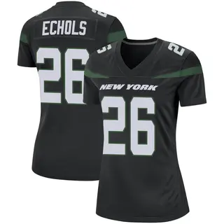 New York Jets Women's Brandin Echols Game Stealth Jersey - Black