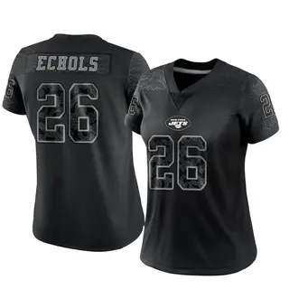 New York Jets Women's Brandin Echols Limited Reflective Jersey - Black