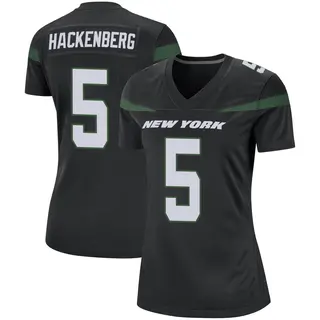 New York Jets Women's Christian Hackenberg Game Stealth Jersey - Black