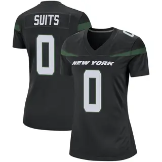 New York Jets Women's Colby Suits Game Stealth Jersey - Black