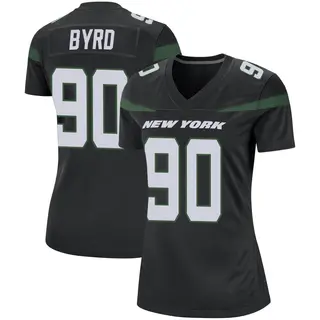 New York Jets Women's Dennis Byrd Game Stealth Jersey - Black