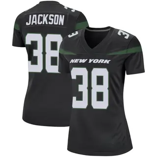 New York Jets Women's Deon Jackson Game Stealth Jersey - Black