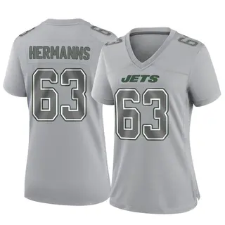 New York Jets Women's Grant Hermanns Game Atmosphere Fashion Jersey - Gray