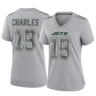 New York Jets Women's Irvin Charles Game Atmosphere Fashion Jersey - Gray