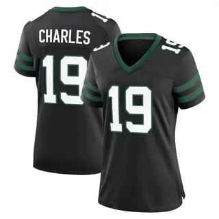 New York Jets Women's Irvin Charles Game Legacy Alternate Jersey - Black