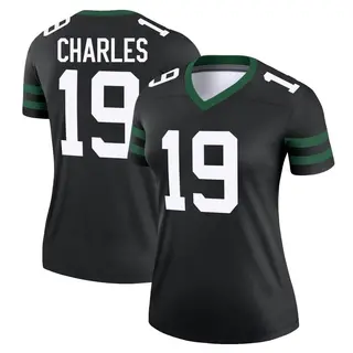 New York Jets Women's Irvin Charles Legend Legacy Jersey - Black