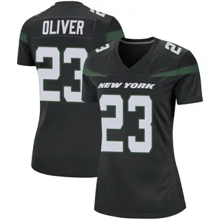 New York Jets Women's Isaiah Oliver Game Stealth Jersey - Black