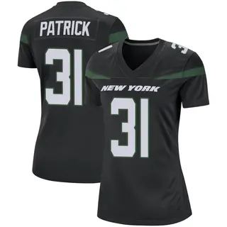 New York Jets Women's Jacques Patrick Game Stealth Jersey - Black