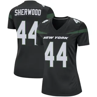 New York Jets Women's Jamien Sherwood Game Stealth Jersey - Black