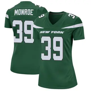 New York Jets Women's Jarius Monroe Game Gotham Jersey - Green