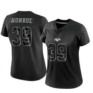 New York Jets Women's Jarius Monroe Limited Reflective Jersey - Black