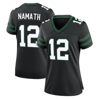 New York Jets Women's Joe Namath Game Legacy Alternate Jersey - Black