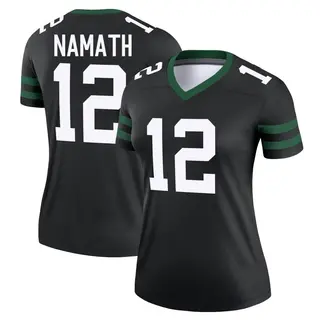 New York Jets Women's Joe Namath Legend Legacy Jersey - Black