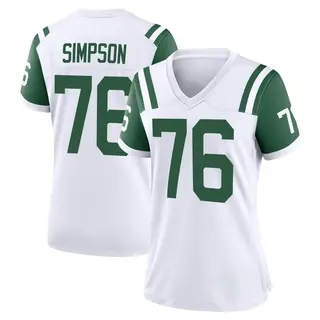 New York Jets Women's John Simpson Game Classic Alternate Jersey - White