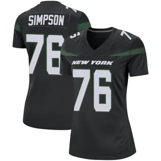 New York Jets Women's John Simpson Game Stealth Jersey - Black