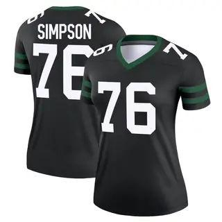 New York Jets Women's John Simpson Legend Legacy Jersey - Black