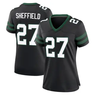 New York Jets Women's Kendall Sheffield Game Legacy Alternate Jersey - Black