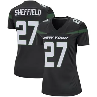 New York Jets Women's Kendall Sheffield Game Stealth Jersey - Black