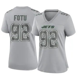 New York Jets Women's Leki Fotu Game Atmosphere Fashion Jersey - Gray