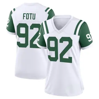 New York Jets Women's Leki Fotu Game Classic Alternate Jersey - White