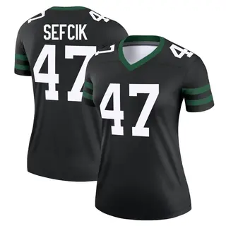 New York Jets Women's Lincoln Sefcik Legend Legacy Jersey - Black