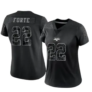 New York Jets Women's Matt Forte Limited Reflective Jersey - Black