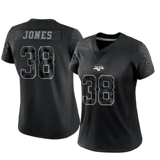 New York Jets Women's Myles Jones Limited Reflective Jersey - Black