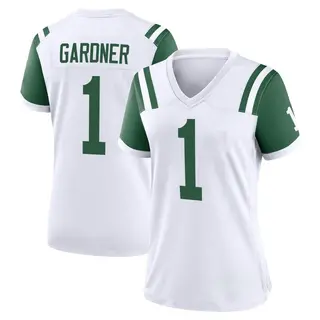 New York Jets Women's Sauce Gardner Game Classic Alternate Jersey - White