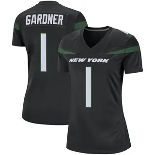 New York Jets Women's Sauce Gardner Game Stealth Jersey - Black