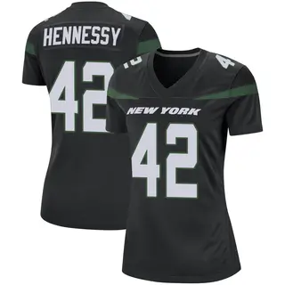 New York Jets Women's Thomas Hennessy Game Stealth Jersey - Black