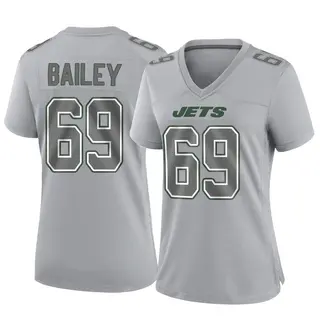 New York Jets Women's Zack Bailey Game Atmosphere Fashion Jersey - Gray